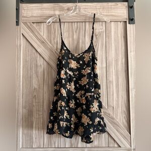 Brandy Melville Black Floral Dress
